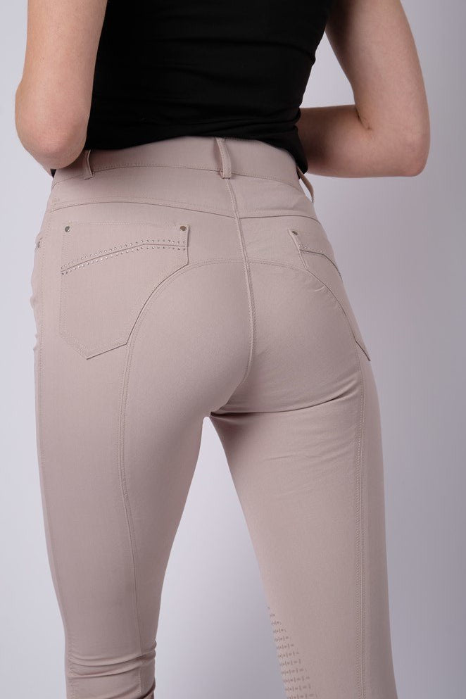 Rijbroek Montar Lina Crystak Kniegrip Beige